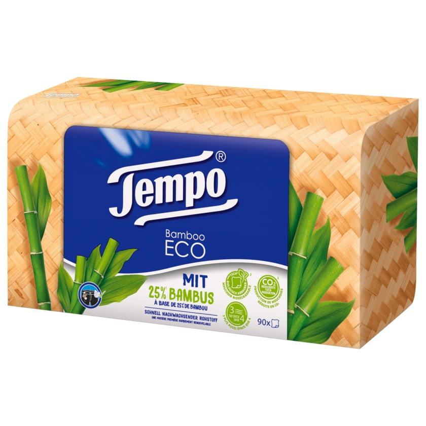 Tempo Bamboo ECO Taschentücher Box 90 Stück